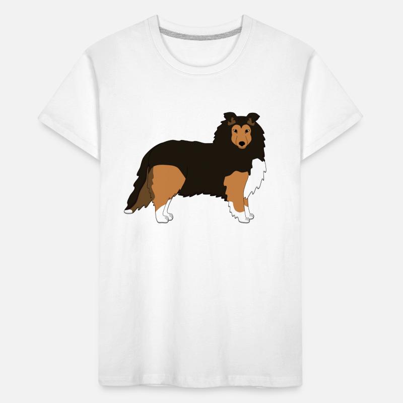 Pixel graphics Sheltie forward Kids' Premium Organic T-Shirt