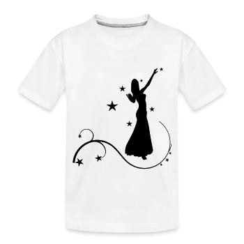 Bauchtanz mit Sternen - Kinder Premium Bio T-Shirt - Weiß - Vorne