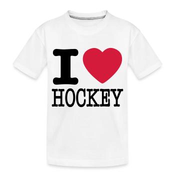 i love hockey / I heart hockey - T-shirt bio Premium Enfant - blanc - Devant