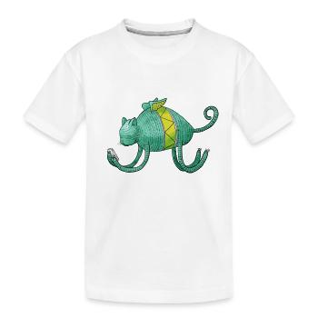 iCat - Kids' Premium Organic T-Shirt - white - Front