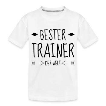 Coach / Coaching / Trainer / Sport - Kinder Premium Bio T-Shirt - Weiß - Vorne