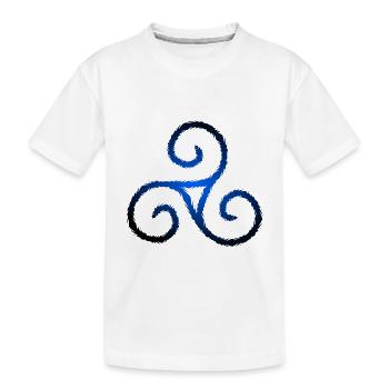 Symbole celtique triple spirale Triskele - T-shirt bio Premium Enfant - blanc - Devant