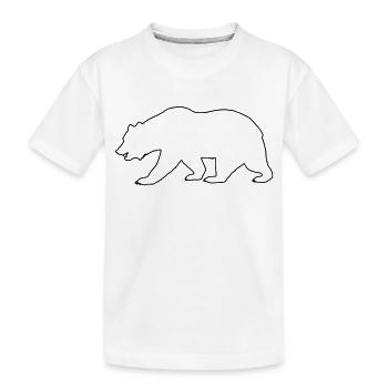 Bear Drawing - Kids' Premium Organic T-Shirt - white - Front