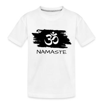 Om Yoga - Kinder Premium Bio T-Shirt - Weiß - Vorne