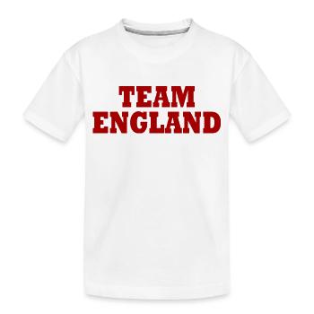 England - Kinder Premium Bio T-Shirt - Weiß - Vorne