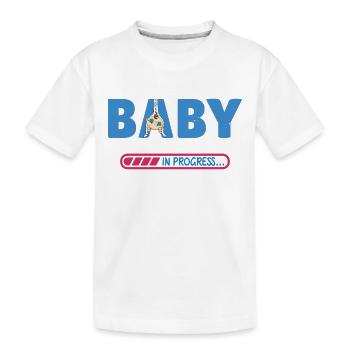 Baby in progress - Kids' Premium Organic T-Shirt - white - Front