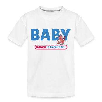 Baby in progress - Kids' Premium Organic T-Shirt - white - Front