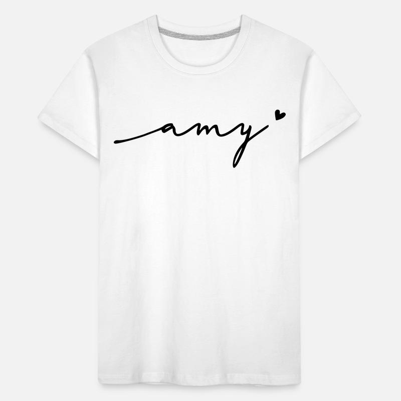 Amy Cursive Name Kids' Premium Organic T-Shirt