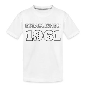 Established 1961 - Feier dein Geburtsjahr - Kinder Premium Bio T-Shirt - Weiß - Vorne