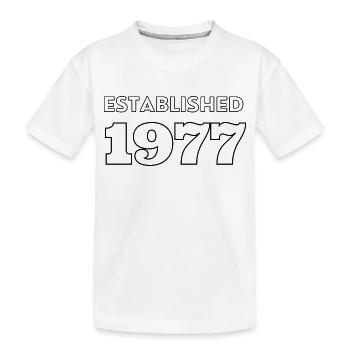 Established 1977 - Feier dein Geburtsjahr - Kinder Premium Bio T-Shirt - Weiß - Vorne
