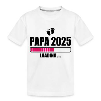 Papa 2025 - Kinder Premium Bio T-Shirt - Weiß - Vorne