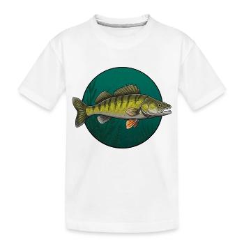Zander Pêche Pêche aux carnassiers - T-shirt bio Premium Enfant - blanc - Devant