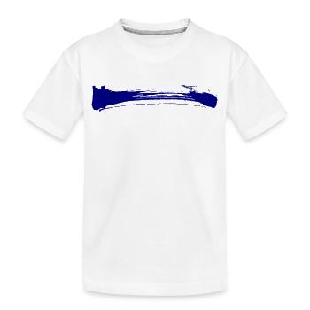 Streifen - Pinselstrich - Kinder Premium Bio T-Shirt - Weiß - Vorne