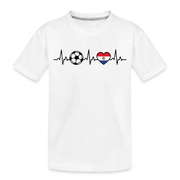 Paraguay Football Heartbeat Paraguay - T-shirt bio Premium Enfant - blanc - Devant