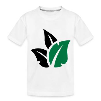 trileaf - Kinder Premium Bio T-Shirt - Weiß - Vorne