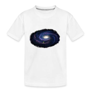 Galaxie - Violett - Kinder Premium Bio T-Shirt - Weiß - Vorne