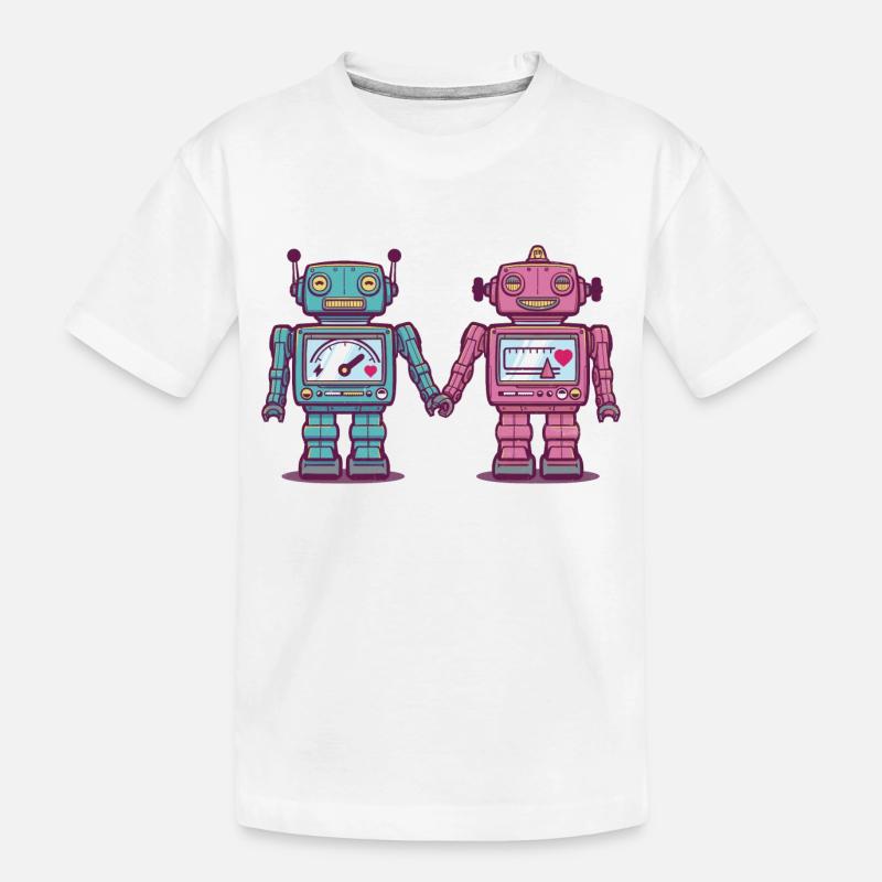 Liebend Robots - Kinder Premium Bio T-Shirt - Weiß