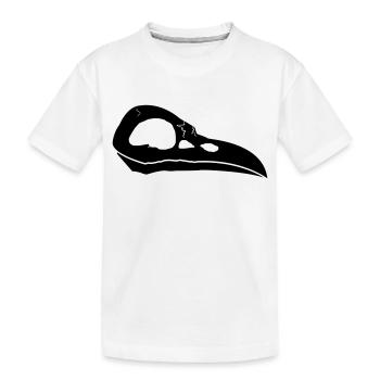 Crâne de corbeau | Crow Skull - T-shirt bio Premium Enfant - blanc - Devant