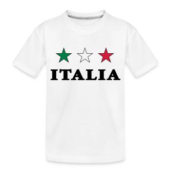 Italia - Italie 3 étoiles Vert Blanc Rouge - T-shirt bio Premium Enfant - blanc - Devant