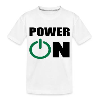 ein - Kinder Premium Bio T-Shirt - Weiß - Vorne