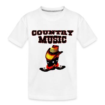 country music - Kinder Premium Bio T-Shirt - Weiß - Vorne