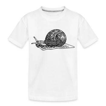 slug - Kids' Premium Organic T-Shirt - white - Front