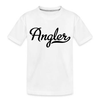 Angler - Kids' Premium Organic T-Shirt - white - Front