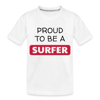 Surfen / Surfer / Surf / Surfing / Strand - Kinder Premium Bio T-Shirt - Weiß - Vorne