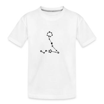 Sternzeichen Fische schwarz - Kinder Premium Bio T-Shirt - Weiß - Vorne