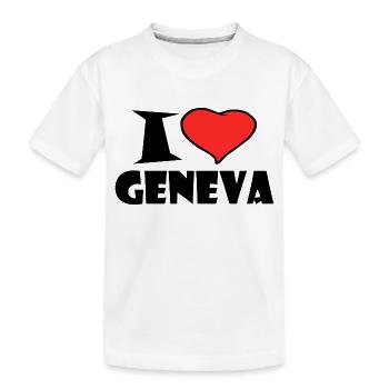 J'aime genève - T-shirt bio Premium Enfant - blanc - Devant