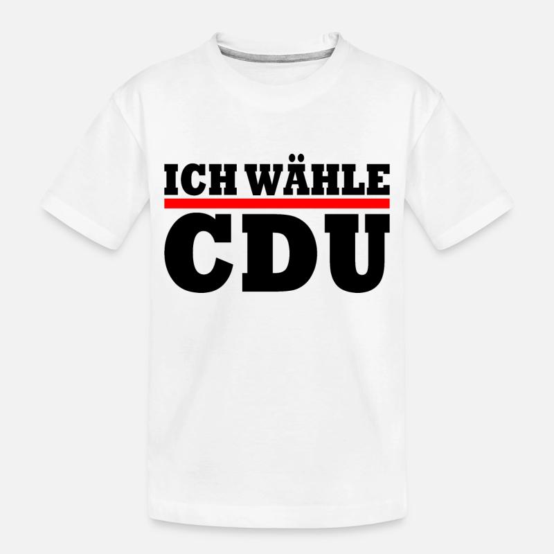 Cdu - Kinder Premium Bio T-Shirt - Weiß