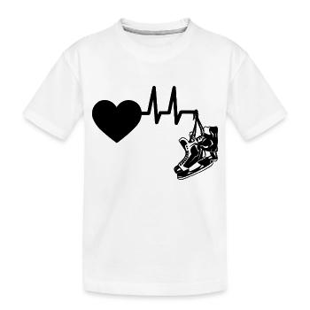 Schlittschuh Eiskunstlauf Eiskunstlaufen Eishockey - Kinder Premium Bio T-Shirt - Weiß - Vorne