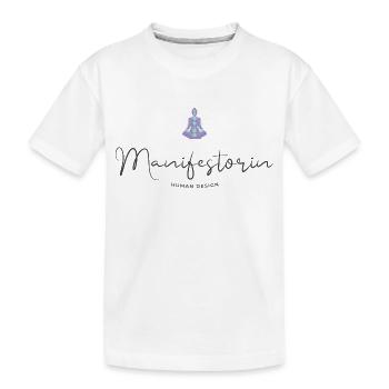 Human Design "Manifestorin" - Kinder Premium Bio T-Shirt - Weiß - Vorne