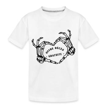 OFFRE DÉCÈS GRATUITE ! - T-shirt bio Premium Enfant - blanc - Devant