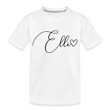 Elli Surname First Name Girl - Kids' Premium Organic T-Shirt - white - Front
