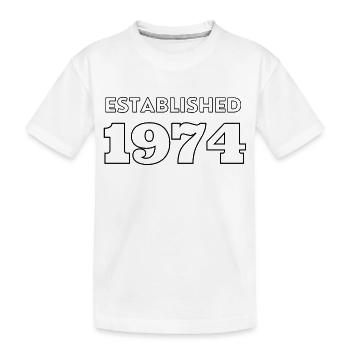 Fondée en 1974 - Célébrez votre année de naissance - T-shirt bio Premium Enfant - blanc - Devant