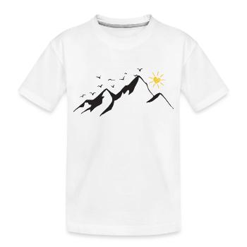 Montagnes Nature Randonnée - T-shirt bio Premium Enfant - blanc - Devant