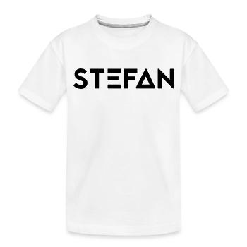 Vorname Stefan - Kinder Premium Bio T-Shirt - Weiß - Vorne