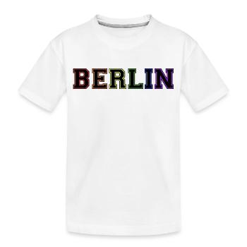 Berlin Varsity Rainbow - Kids' Premium Organic T-Shirt - white - Front