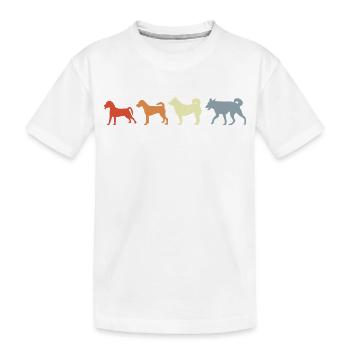 Évolution canine vintage - T-shirt bio Premium Enfant - blanc - Devant