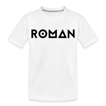 Prénom Roman - T-shirt bio Premium Enfant - blanc - Devant