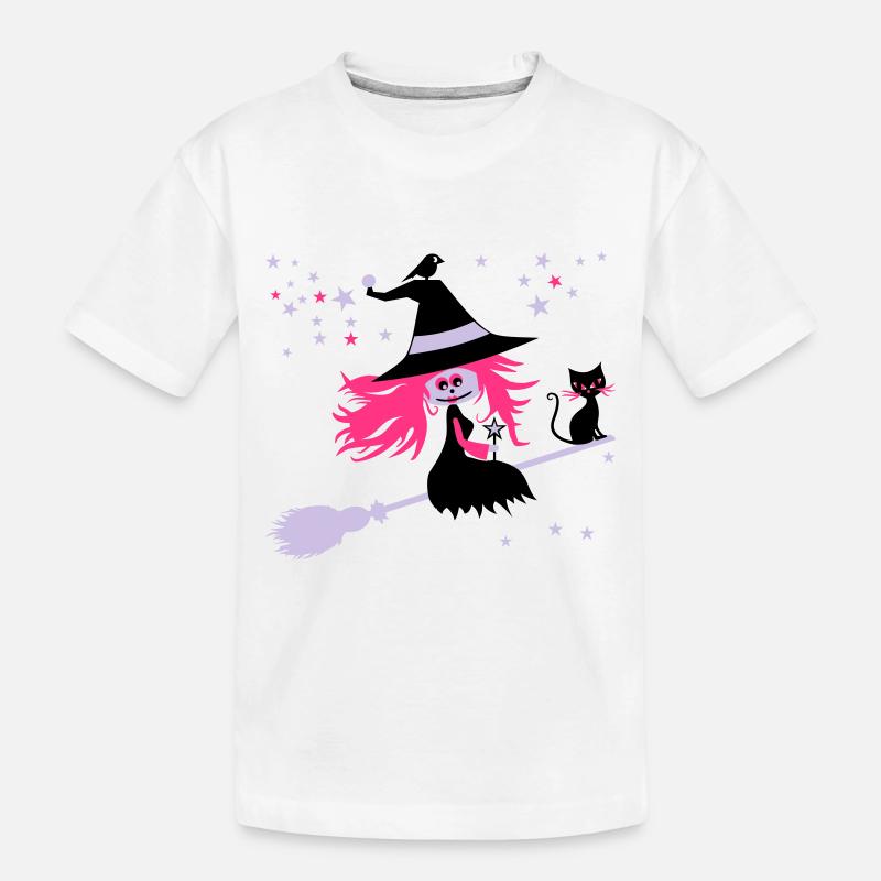 Hexe - Kinder Premium Bio T-Shirt - Weiß