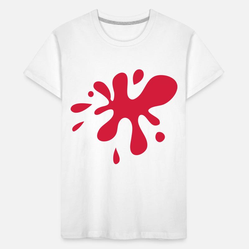 Red Paint Splash Kids' Premium Organic T-Shirt