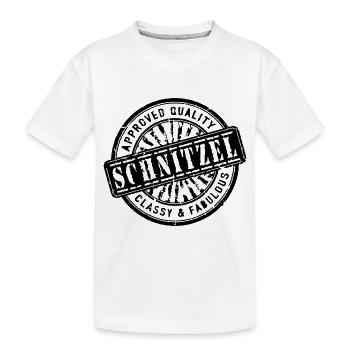 Schnitzel Stamp - Kinder Premium Bio T-Shirt - Weiß - Vorne