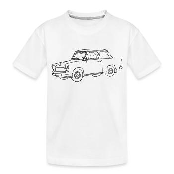Trabi, , Kleinwagen der DDR - Kinder Premium Bio T-Shirt - Weiß - Vorne