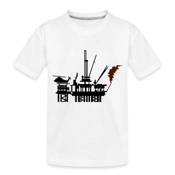 Ölplattform / offshore oil rig (2c) - Kinder Premium Bio T-Shirt - Weiß - Vorne