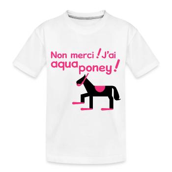 Aqua Poney - T-shirt bio Premium Enfant - blanc - Devant