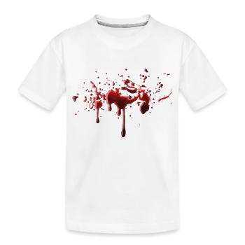 Blut - Halloween - Kinder Premium Bio T-Shirt - Weiß - Vorne