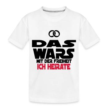 das wars ich heirate - Kinder Premium Bio T-Shirt - Weiß - Vorne