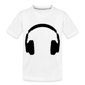 headphones - Kinder Premium Bio T-Shirt - Weiß - Vorne